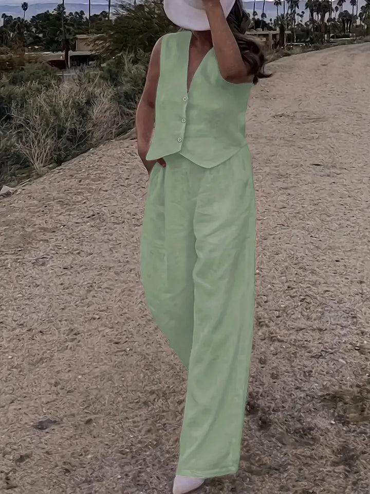 Jorja - Elegante Conjunto De Dos Pezas Sin Mangas