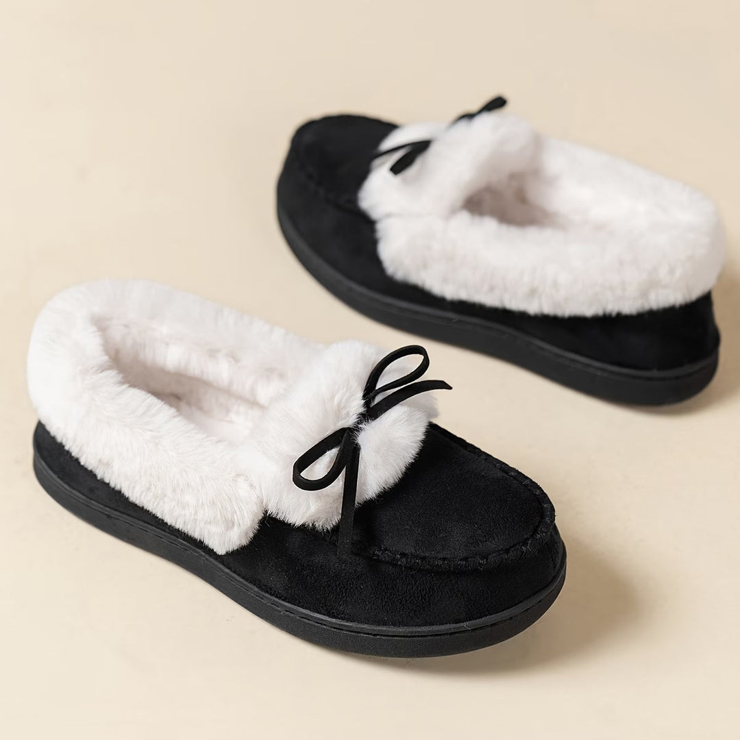 Suzia - Cómodas Zapatillas De Felpa Con Lazo