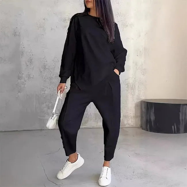 Tashia - Conjunto de Sudadera Informal de Manga Larga y Pantalones de Chándal