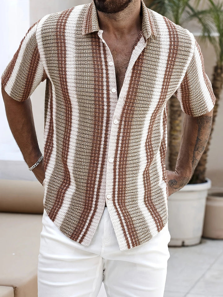 Avram - Camisa Informal A Rayas Con Botones