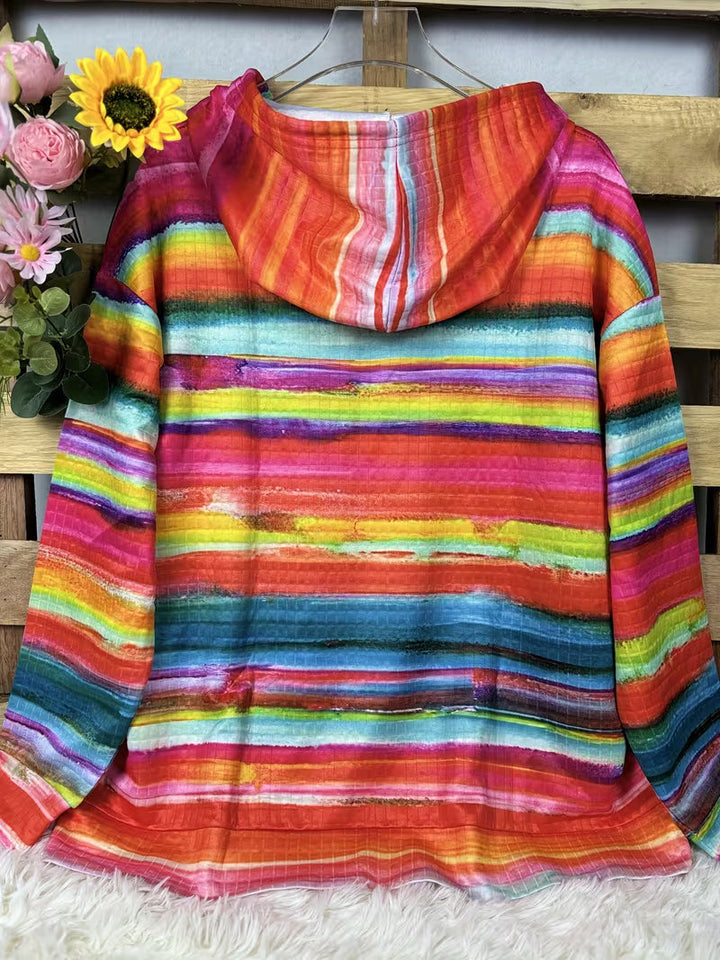 Leoiza - Sudadera Con Capucha Con Estampado De Arcoíris
