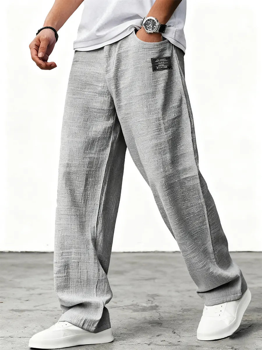Lushan - Pantalón Holgado de Lino