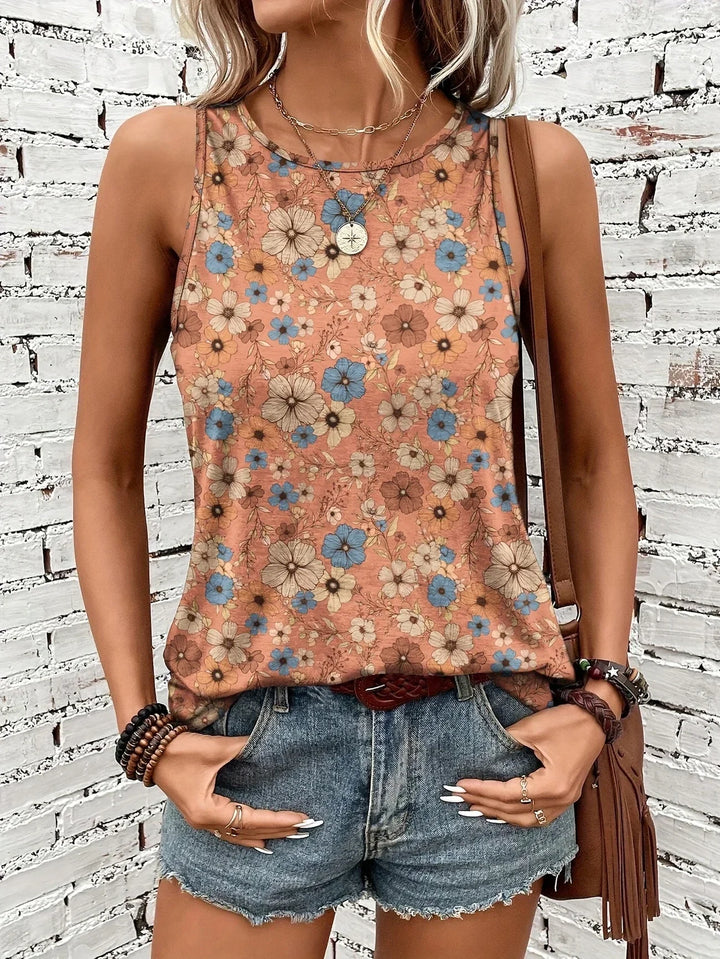 Lilou - Top Informal De Verano Con Estampado Floral