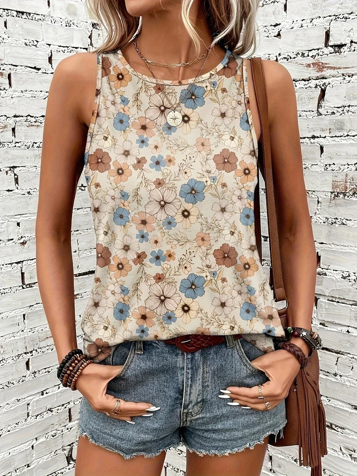 Lilou - Top Informal De Verano Con Estampado Floral