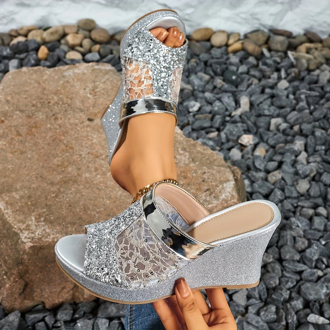 Alexis - Sandalias Elegantes De Tacón Alto Con Encaje