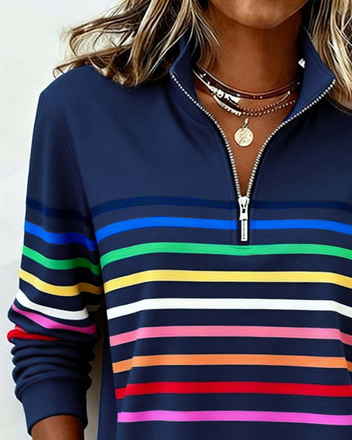 Uschi - Elegante Jersey Con Cremallera De Un Cuarto