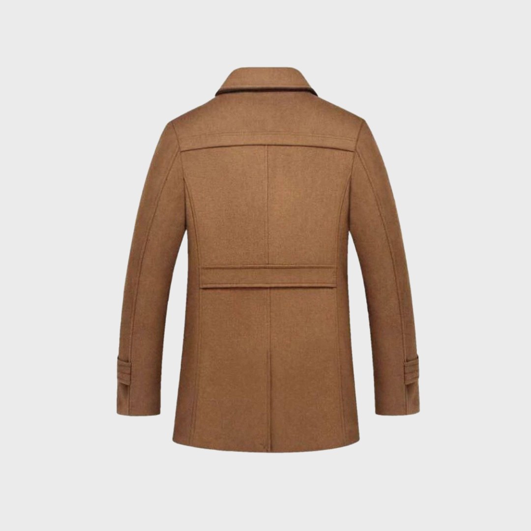 Sabron - Abrigo Acolchado De Lana Con Cremallera Frontal