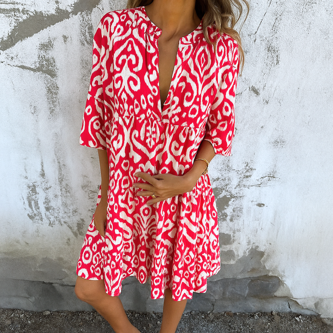 Shaffer - Elegante Vestido Con Cuello En V