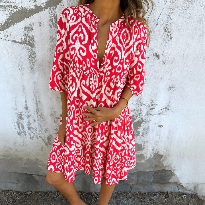 Shaffer - Elegante Vestido Con Cuello En V