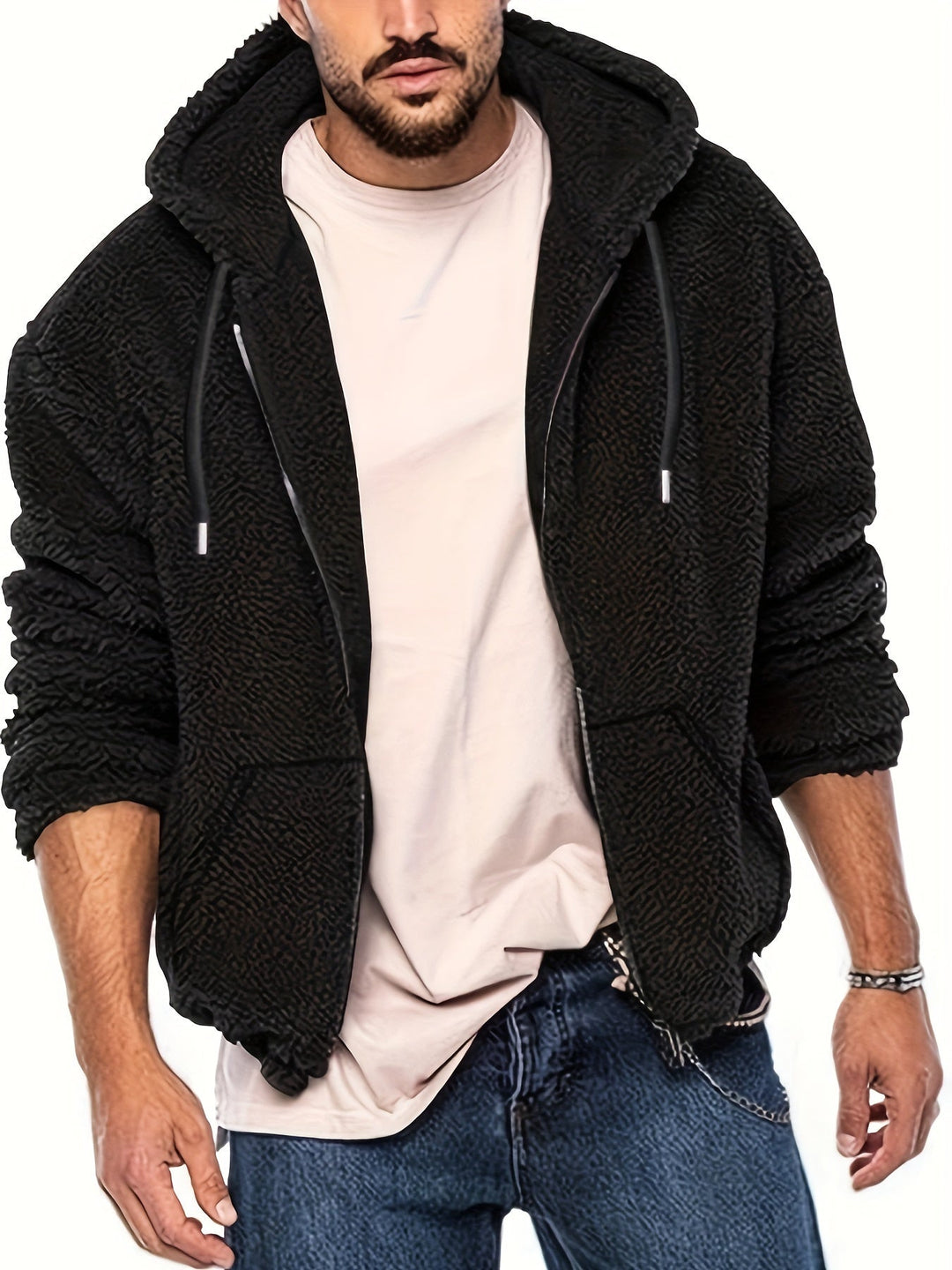 Hessel - Sudadera Con Capucha y Manga Larga Con Cremallera