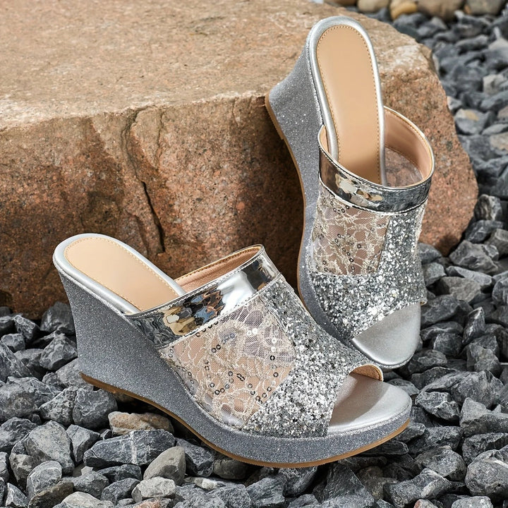 Alexis - Sandalias Elegantes De Tacón Alto Con Encaje