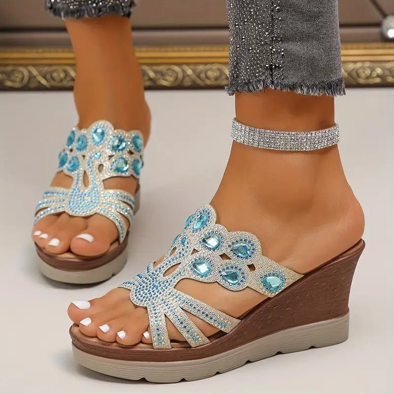 Lakeisha - Sandalias Con Tacón Y Pedrería