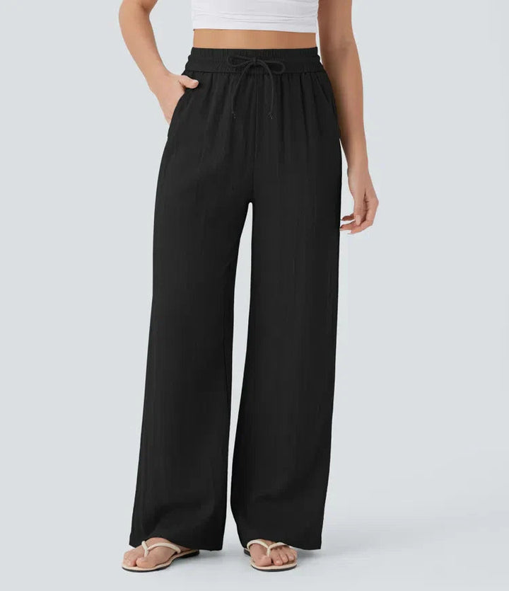 Zafeiria - Elegantes Pantalones De Lino