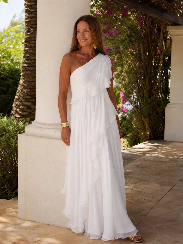 Seyma - Vestido Largo Con Volantes