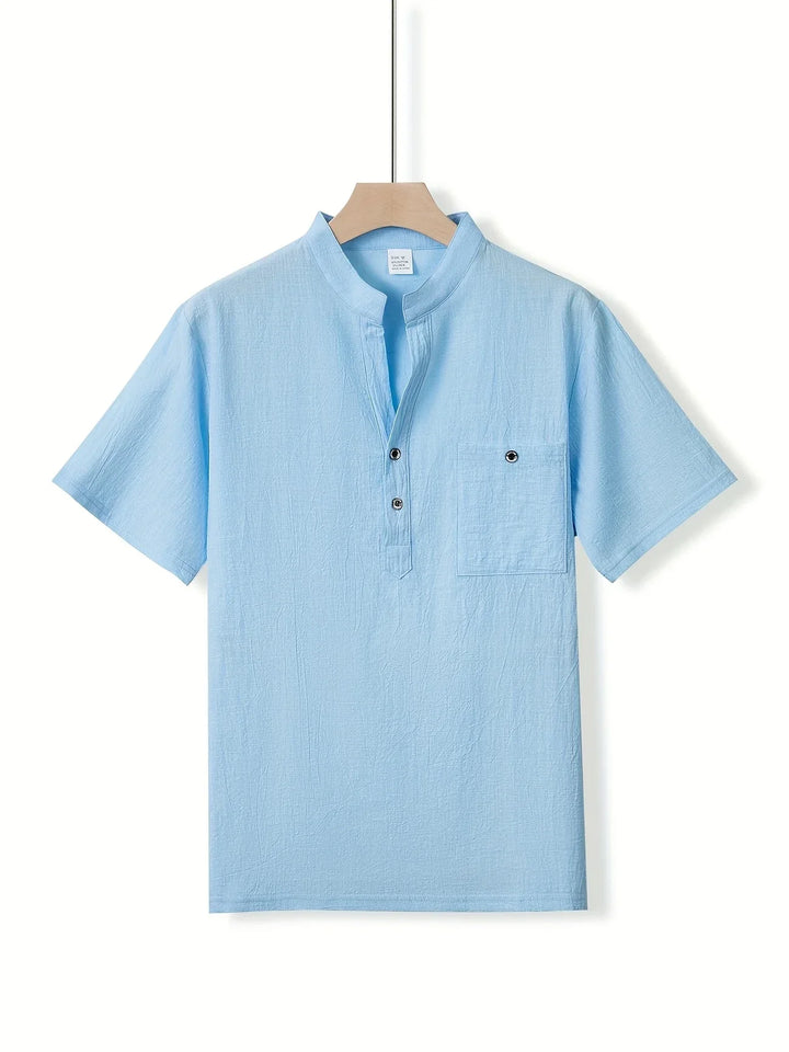 Markos - Camisa Informal De Manga Corta Con Botones