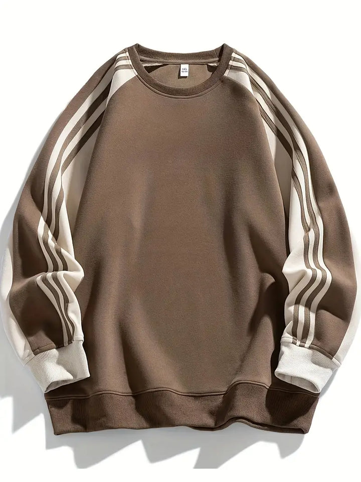 Maddox - Sudadera Con Mangas a Rayas y Cuello Redondo