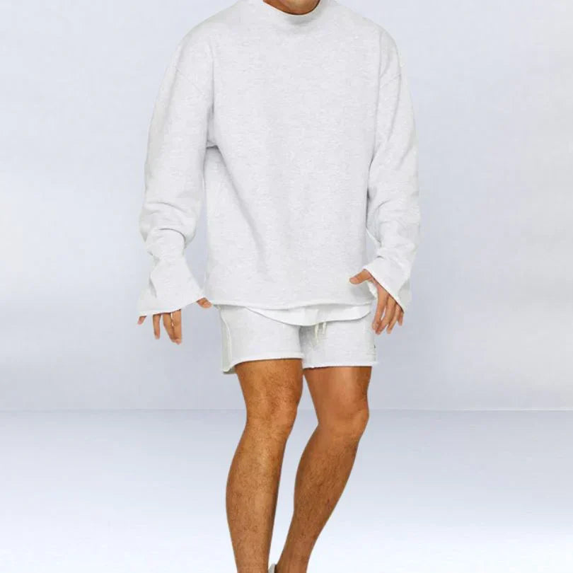 Leszek - Elegantes Camisas De Jersey De Manga Larga Con Pantalones Cortos
