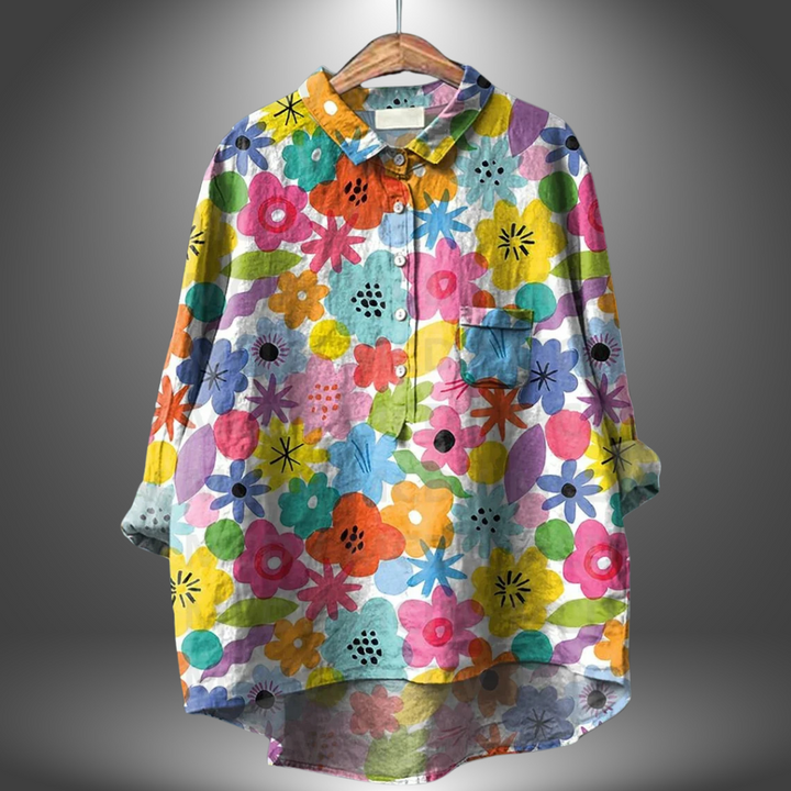 Luiza - Camisa Floral Artesanal