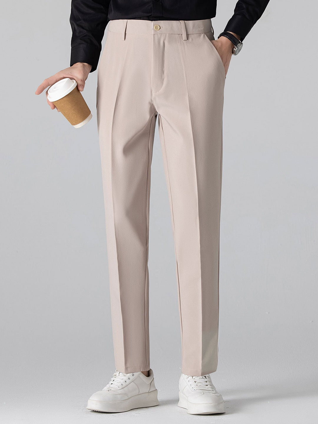 Henson - Polo De Punto Jacquard Geométrico y Pantalones Ajuste Entallado