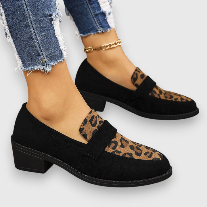 Lucyna - Mocasines Elegantes Con Estampado De Leopardo