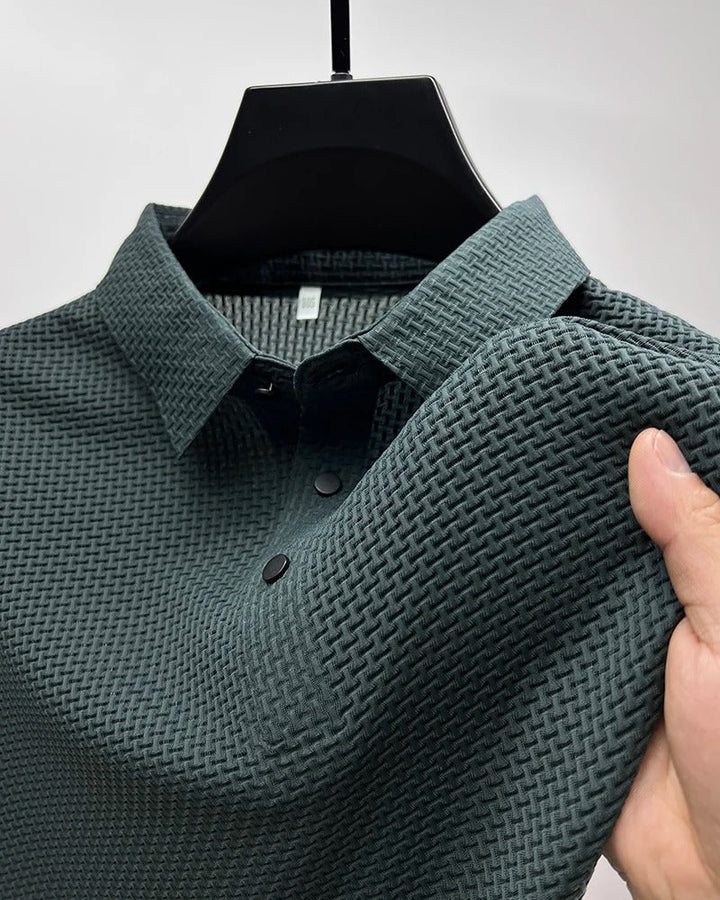 Prestigio - Polo Elástico de Manga Corta Camisa