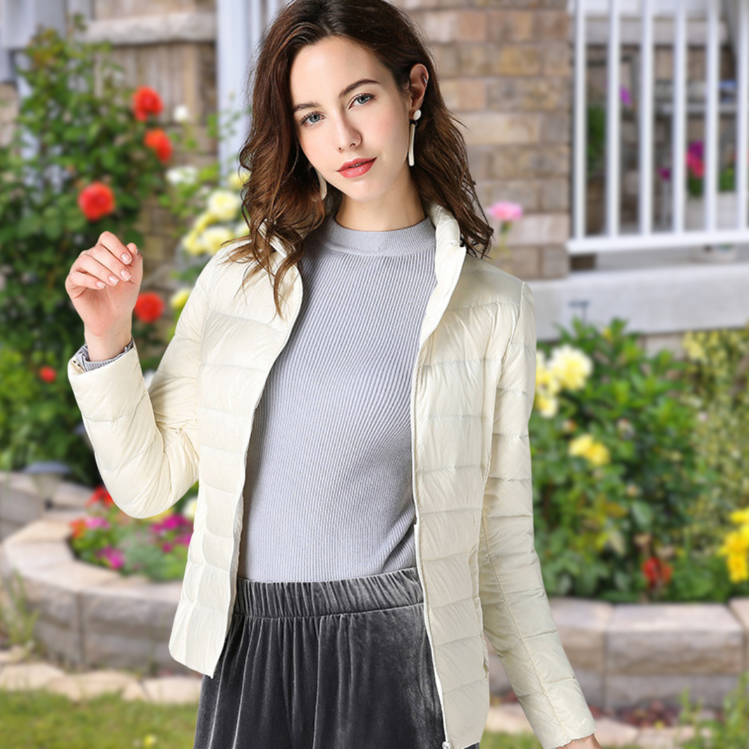 Isla - Chaqueta Impermeable Blanca De Plumón