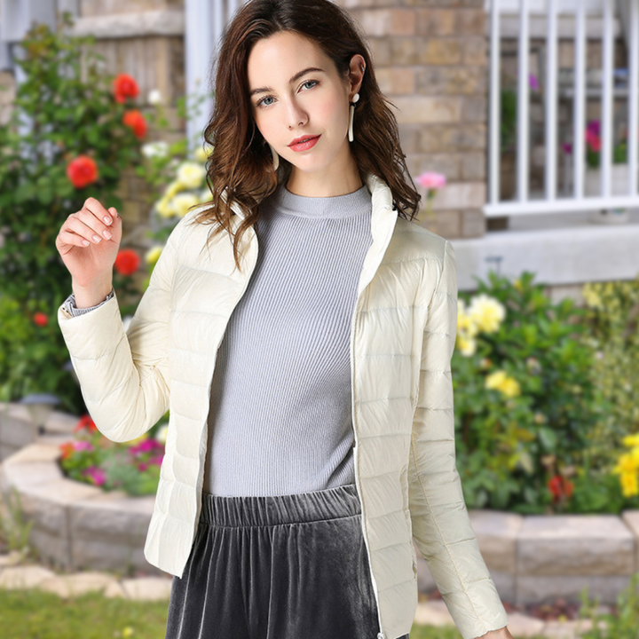 Isla - Chaqueta Impermeable Blanca De Plumón