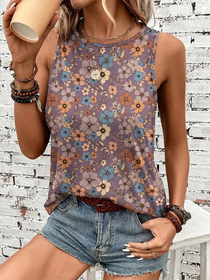 Lilou - Top Informal De Verano Con Estampado Floral