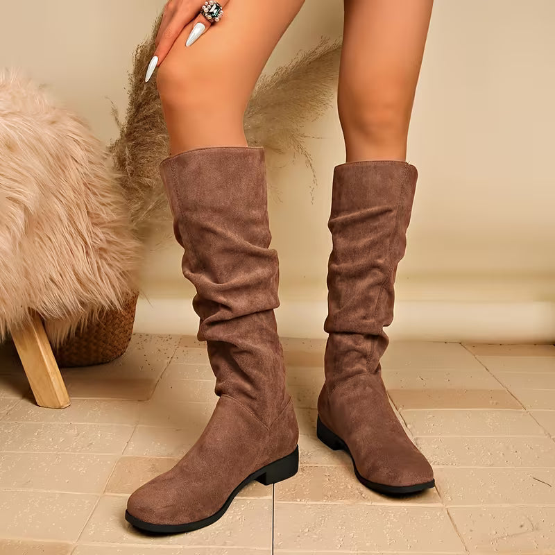Joliza - Botas Holgadas Hasta La Mitad De La Pantorrilla Con Tacón Bajo