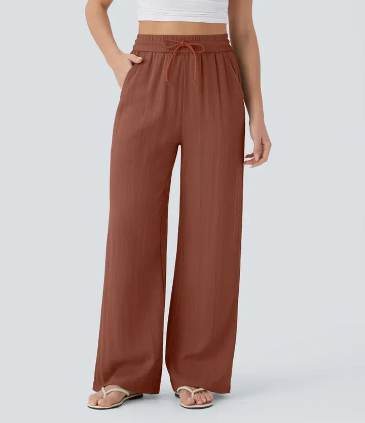 Zafeiria - Elegantes Pantalones De Lino