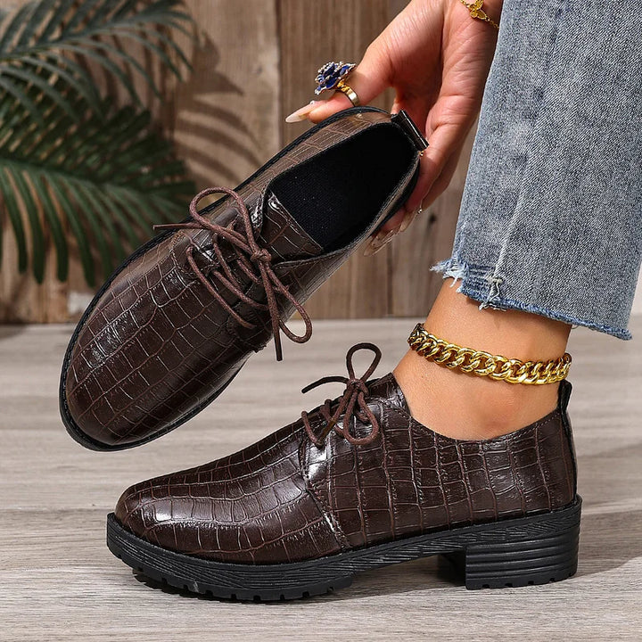 Niyra – Zapatos Derby Con Cordones y Suela Gruesa