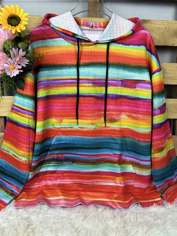 Leoiza - Sudadera Con Capucha Con Estampado De Arcoíris