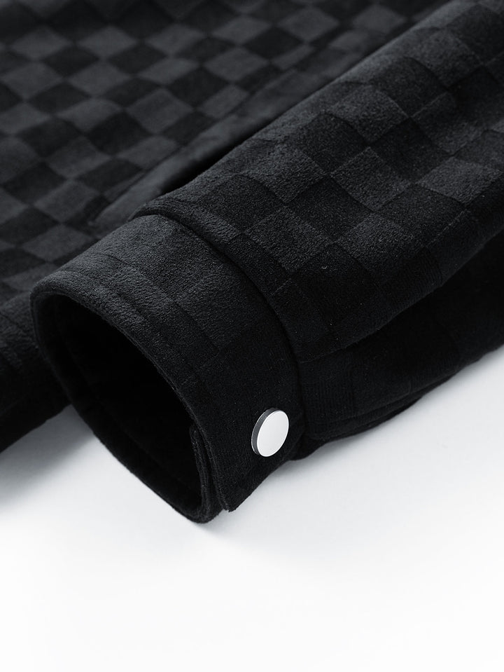 Leander - Chaqueta Con Bolsillos De Ante Sintético Con Estampado De Tablero De Ajedrez