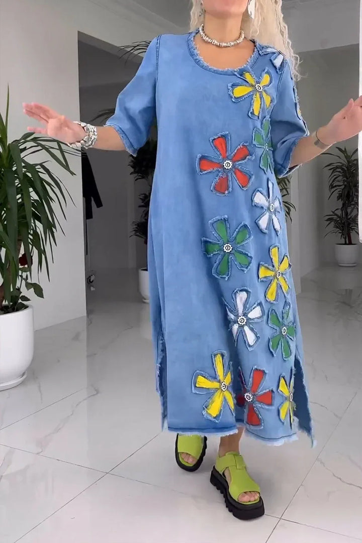 Jiella - Vestido Informal Con Estampado De Flores