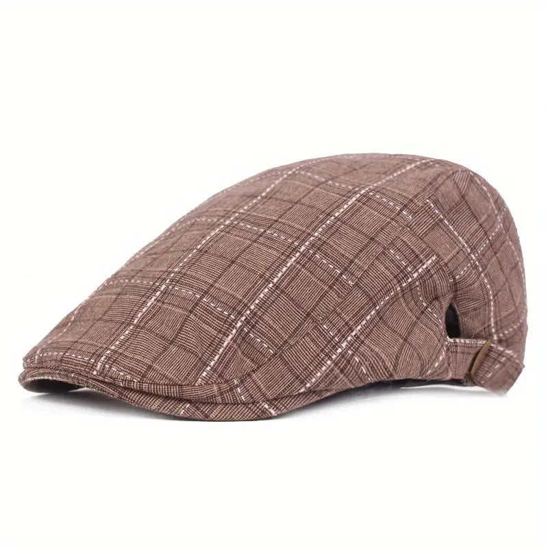 Checklyn - Gorro Elegante Con Estampado De Cuadros