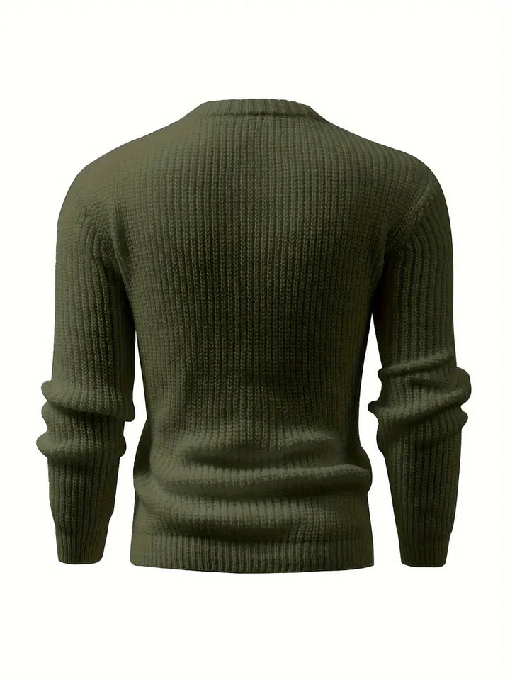 Jilson - Jersey Texturizado De Cuello Redondo y Manga Larga