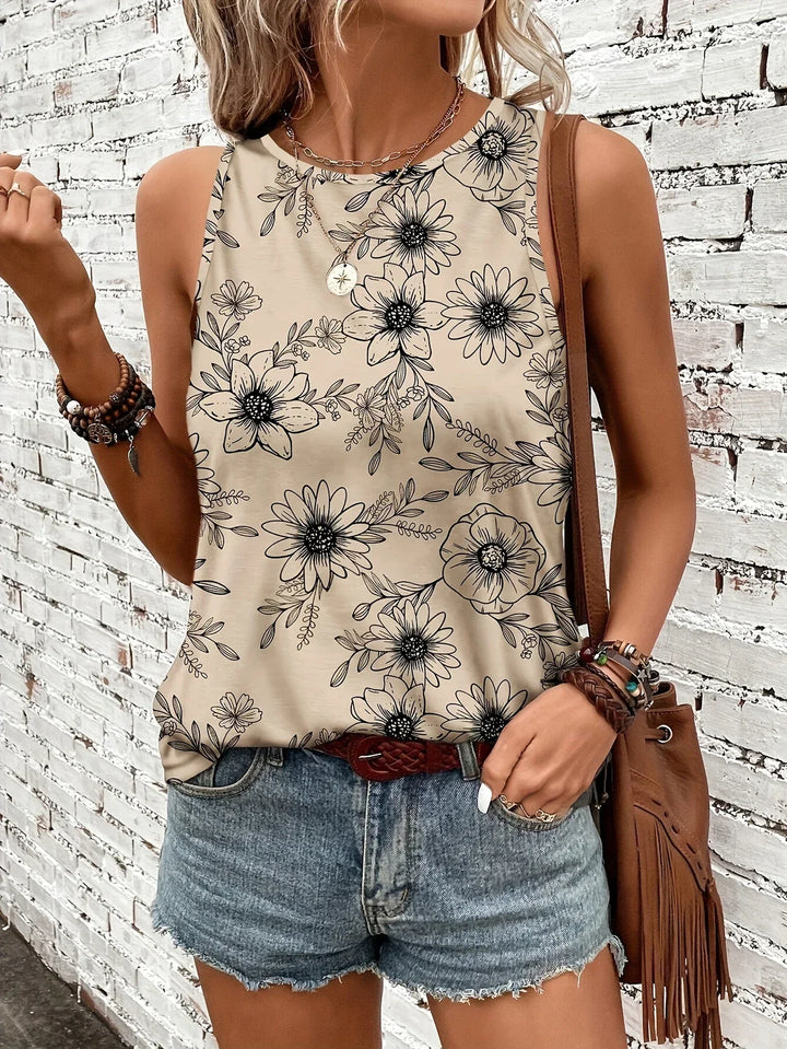 Lilou - Top Informal De Verano Con Estampado Floral