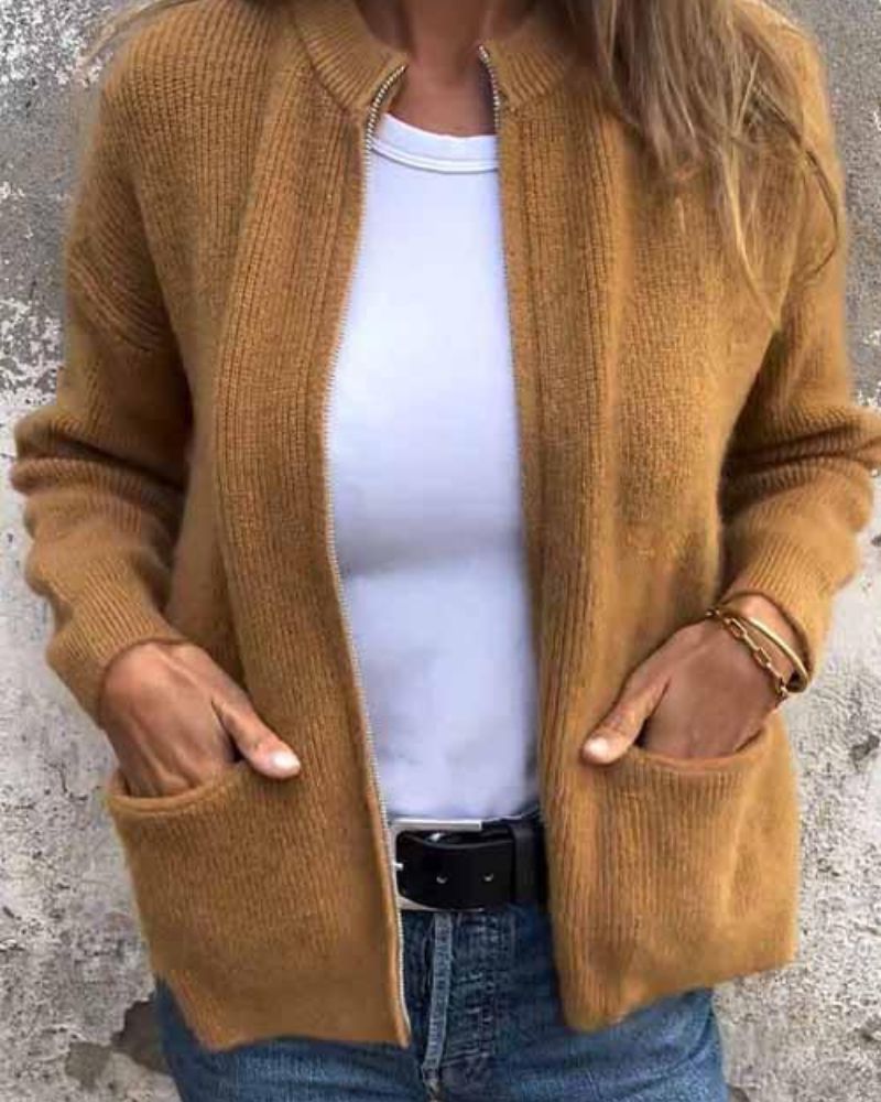 Marsha - Cárdigan Otoñal Con Cremallera