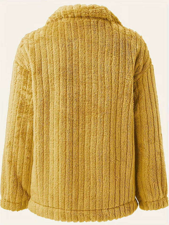 Libila - Chaqueta De Piel Sintética Con Bolsillos