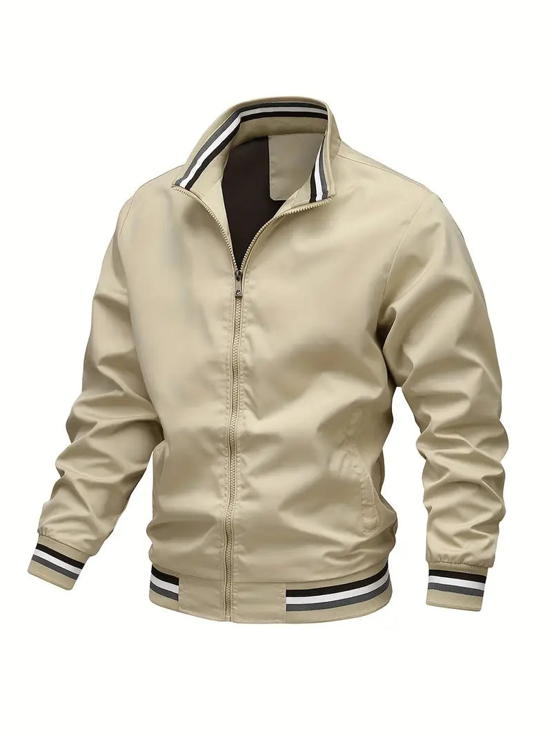 Stanton - Chaqueta Informal Con Cuello Alto Y Cremallera