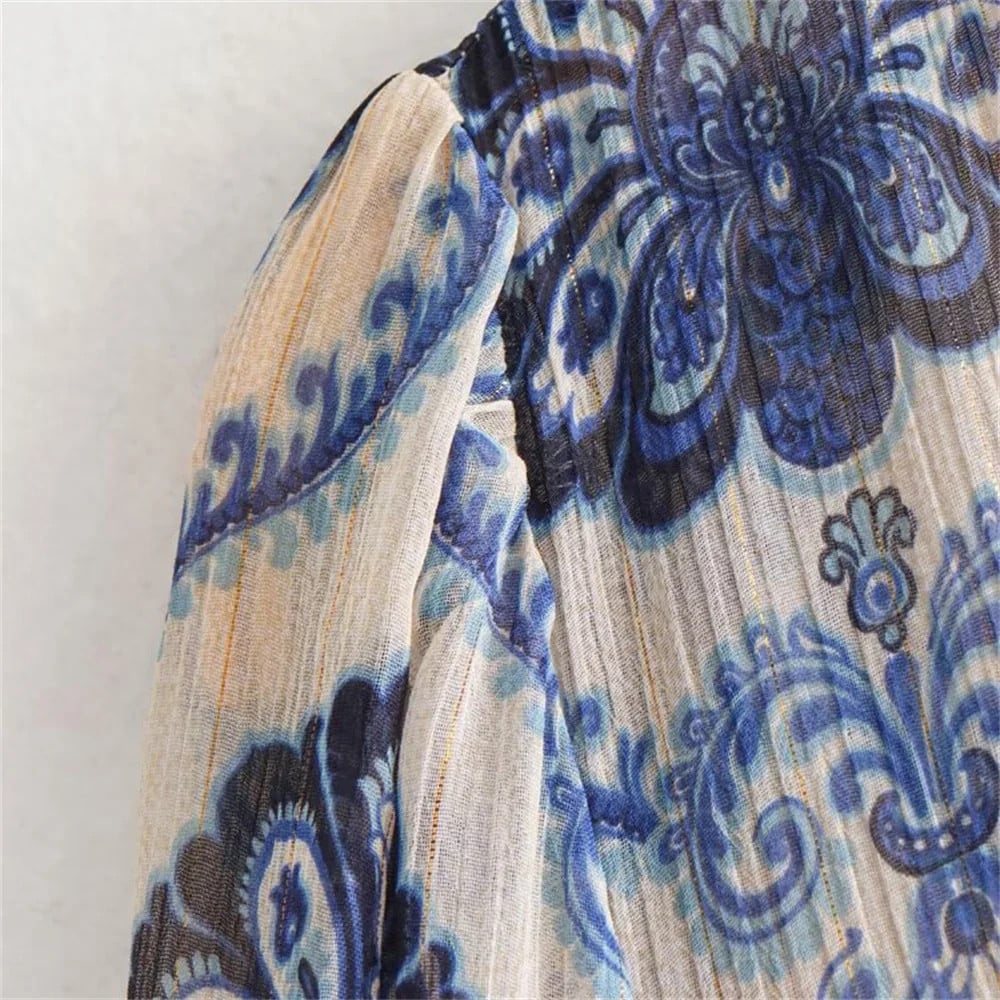 Willa - Vestido Vintage de Manga Larga