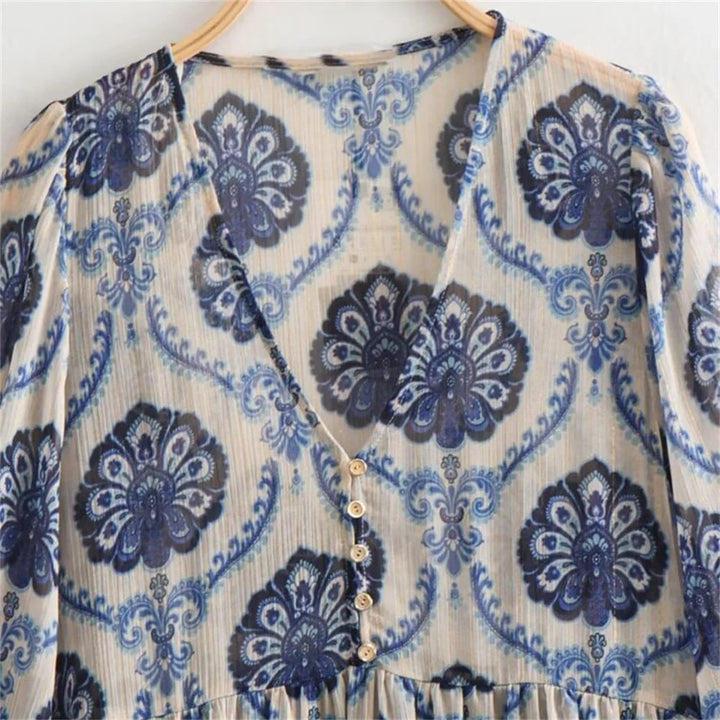 Willa - Vestido Vintage de Manga Larga