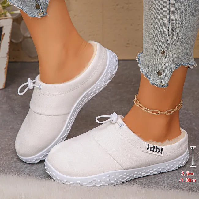 Damilya - Zapatos Sin Cordones De Ante Sintético Con Forro Polar Y Cordón Ajustable