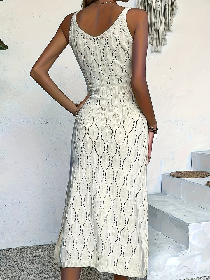 Luciana - Sin Mangas Largo De Punto Vestido Con Estilo Del Abrigo