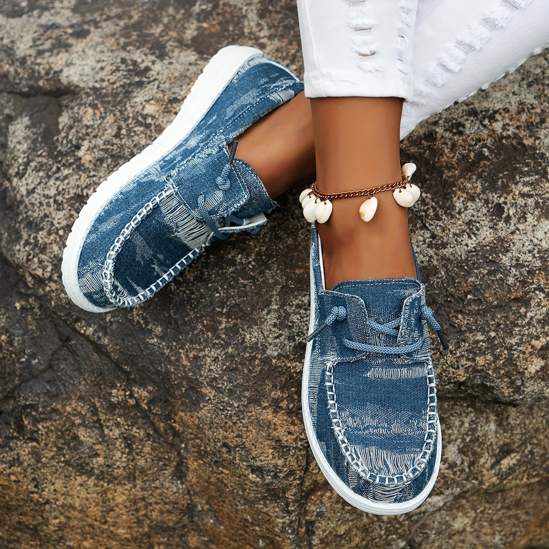 Aigerim - Zapatillas Planas Cómodas Con Cordones