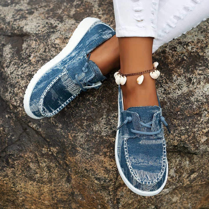 Aigerim - Zapatillas Planas Cómodas Con Cordones