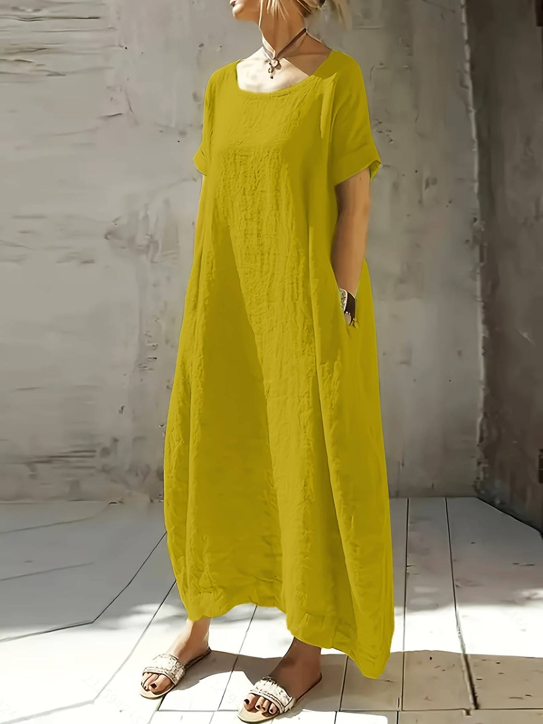 Anuradhi - Vestido largo Informal Con Mangas Holgadas