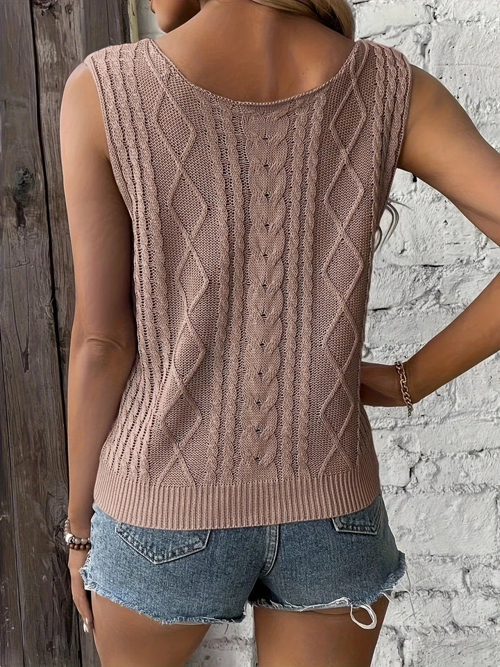 Juno - Top Informal Sin Mangas Con Cuello En V