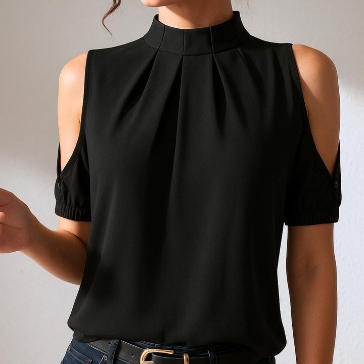 Belana - Blusa Informal Plisada Con Mangas Abiertas