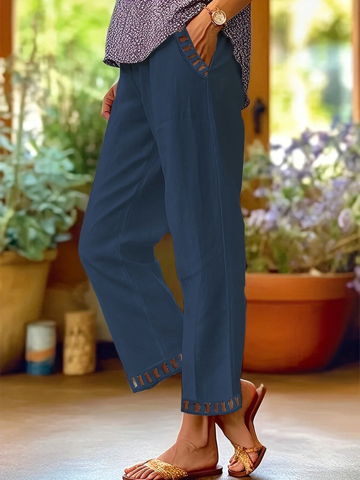 Tracey - Contraste Recortar Recortado Pantalones